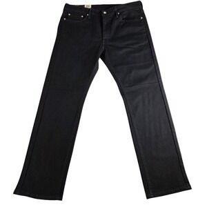 Levi's 513 Slim Straight Jeans Mens 36x32 Black NWT Irregular Stretch Denim
